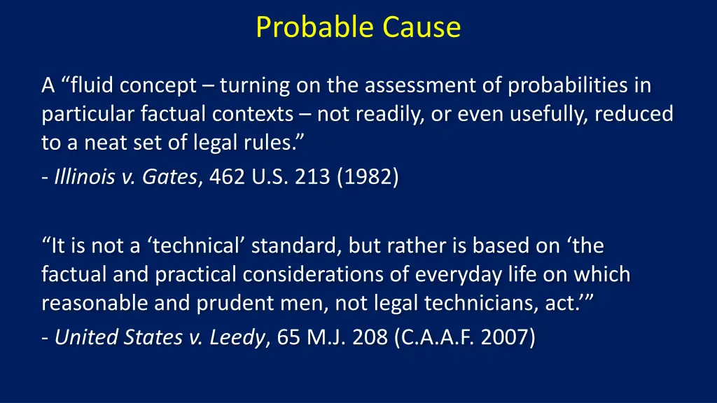 probable cause 1