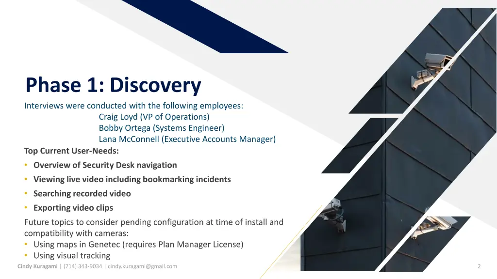 phase 1 discovery interviews were conducted with