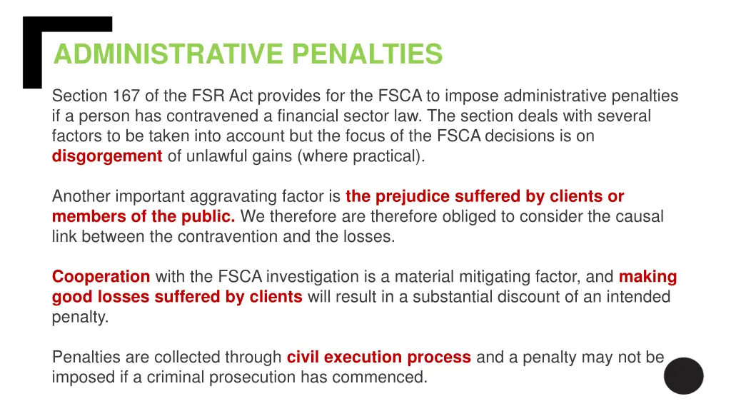 administrative penalties