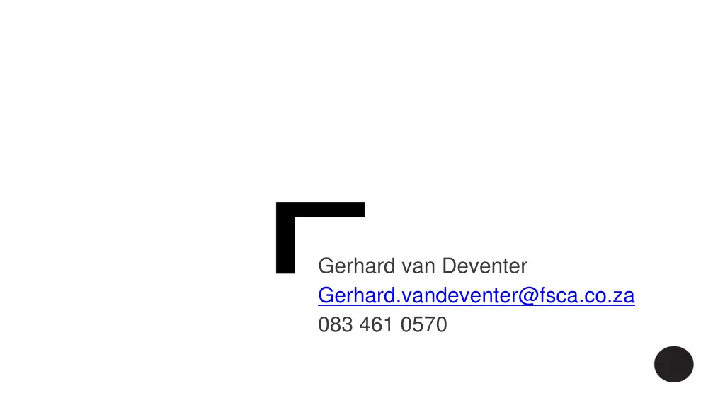 gerhard van deventer gerhard vandeventer@fsca