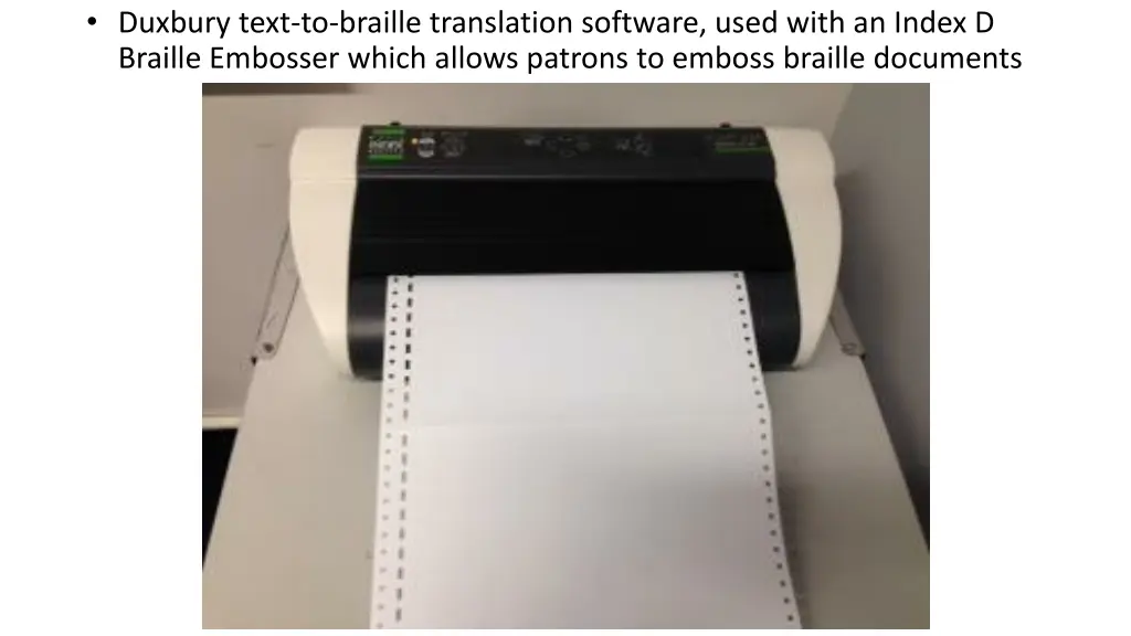 duxbury text to braille translation software used