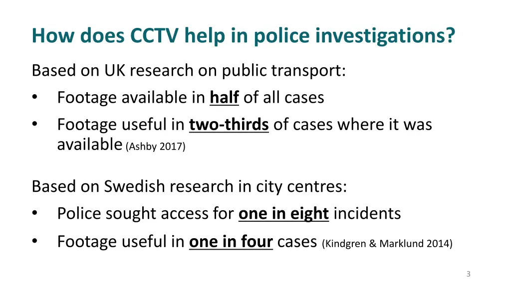 how does cctv help in police investigations