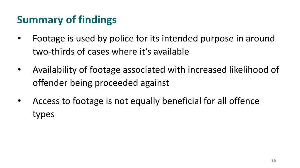 summary of findings 1