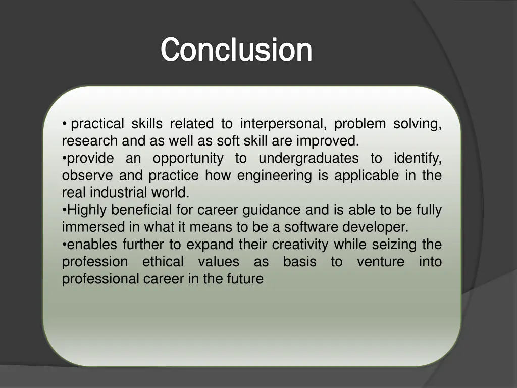 conclusion 1