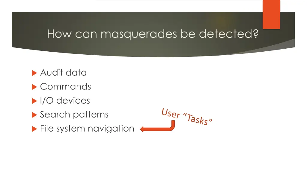 how can masquerades be detected