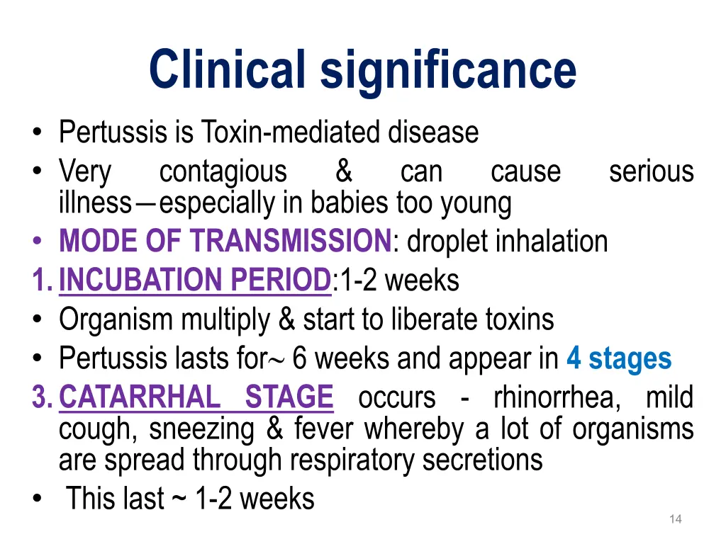 clinical significance pertussis is toxin mediated