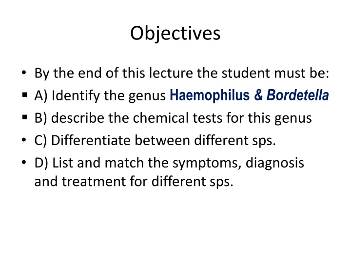 objectives