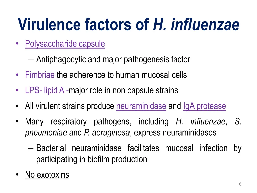 virulence factors of h influenzae polysaccharide