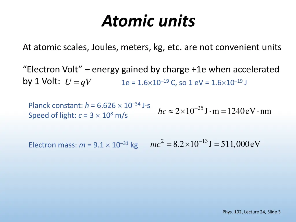 atomic units