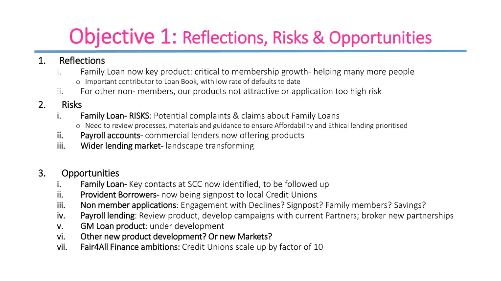 objective objective 1