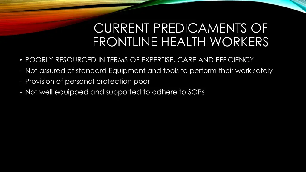 current predicaments of frontline health workers 1