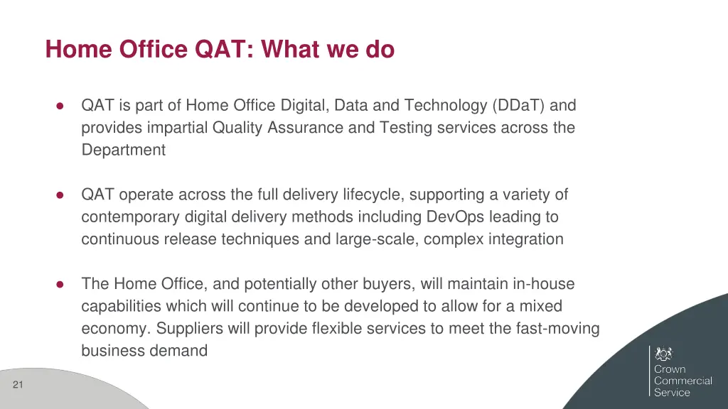 home office qat what we do