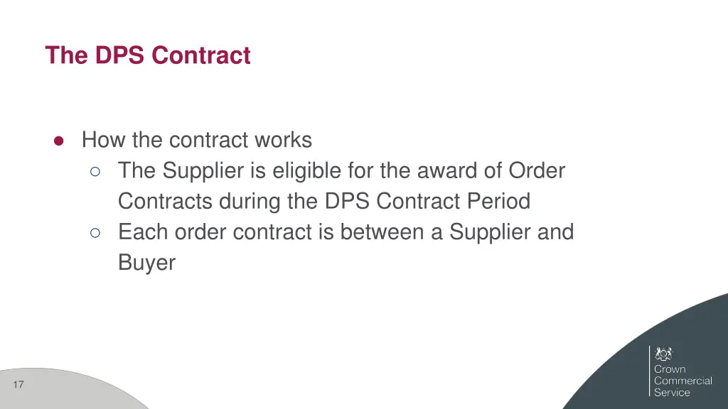 the dps contract 1