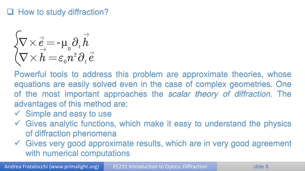how to study diffraction 1