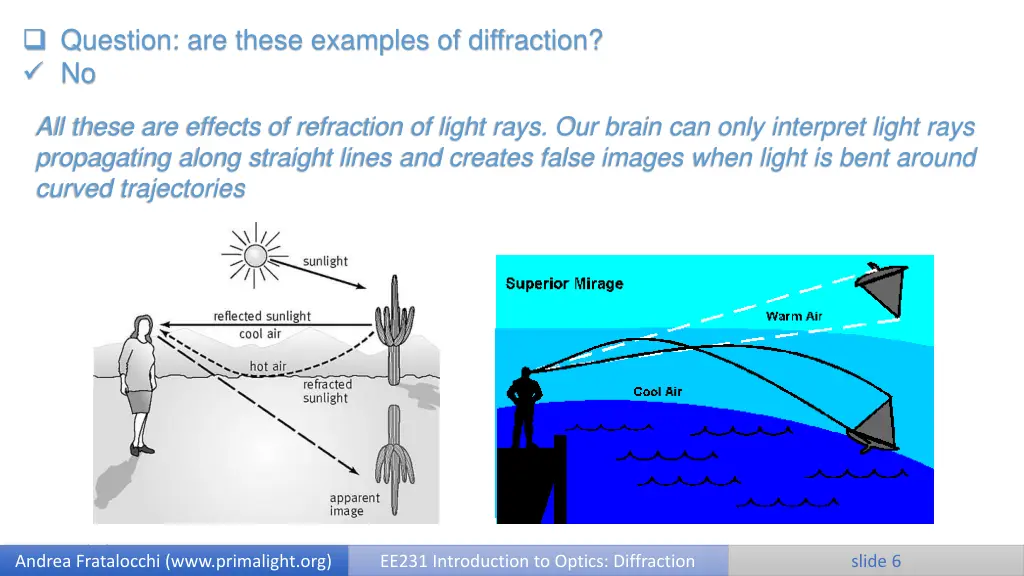 question are these examples of diffraction no