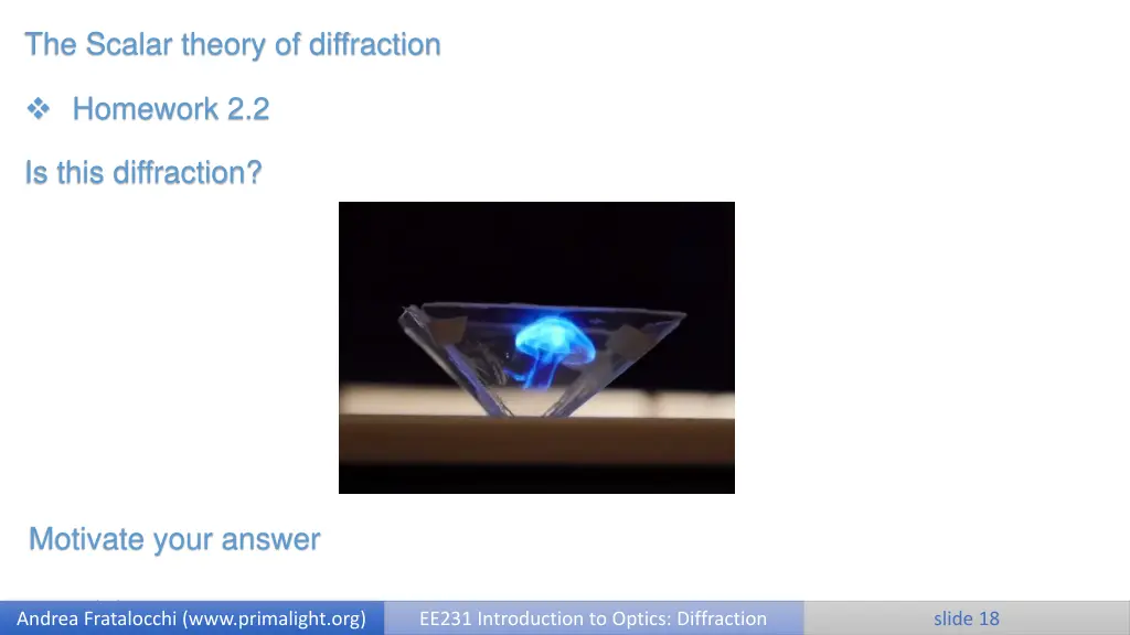 the scalar theory of diffraction 9