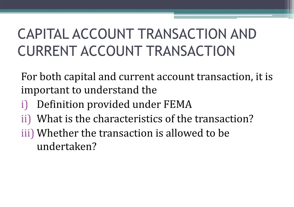 capital account transaction and current account