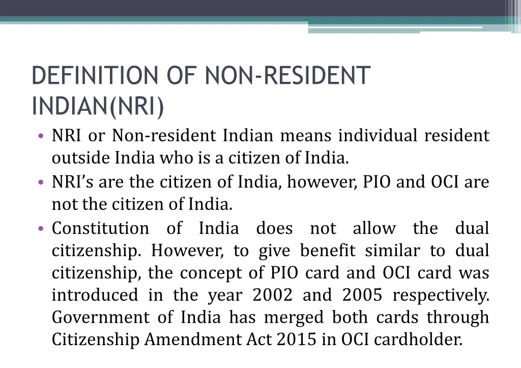 definition of non resident indian