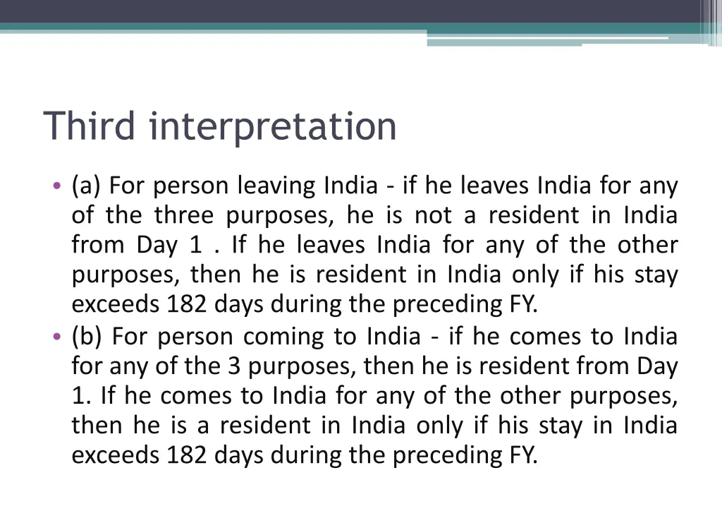 third interpretation