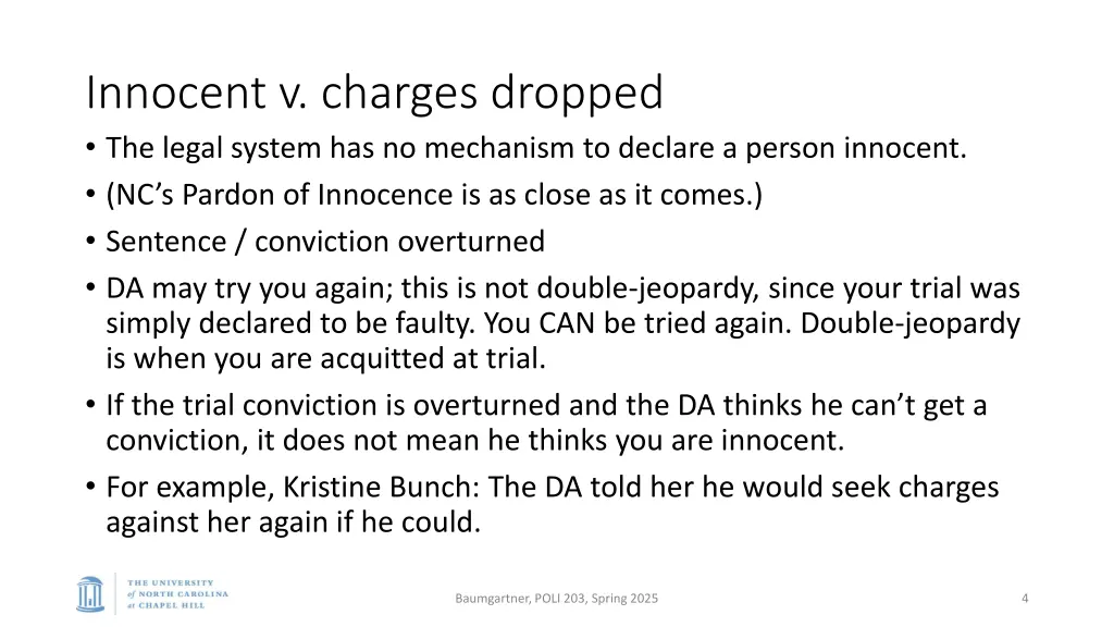 innocent v charges dropped the legal system