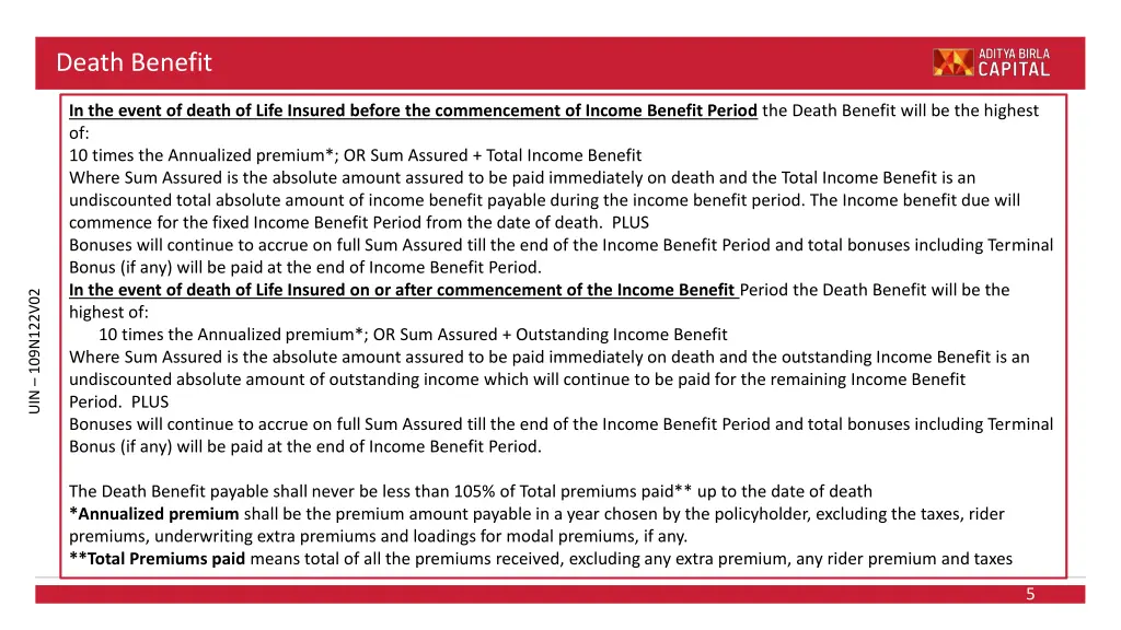 death benefit