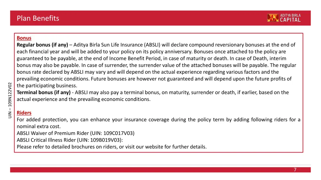 plan benefits 1