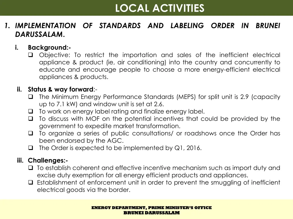 local activities