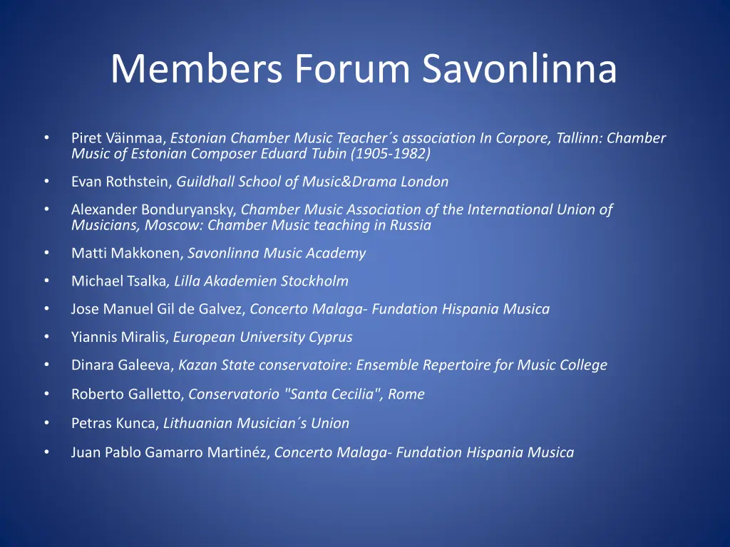 members forum savonlinna