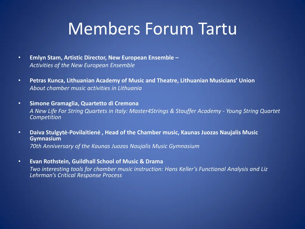 members forum tartu