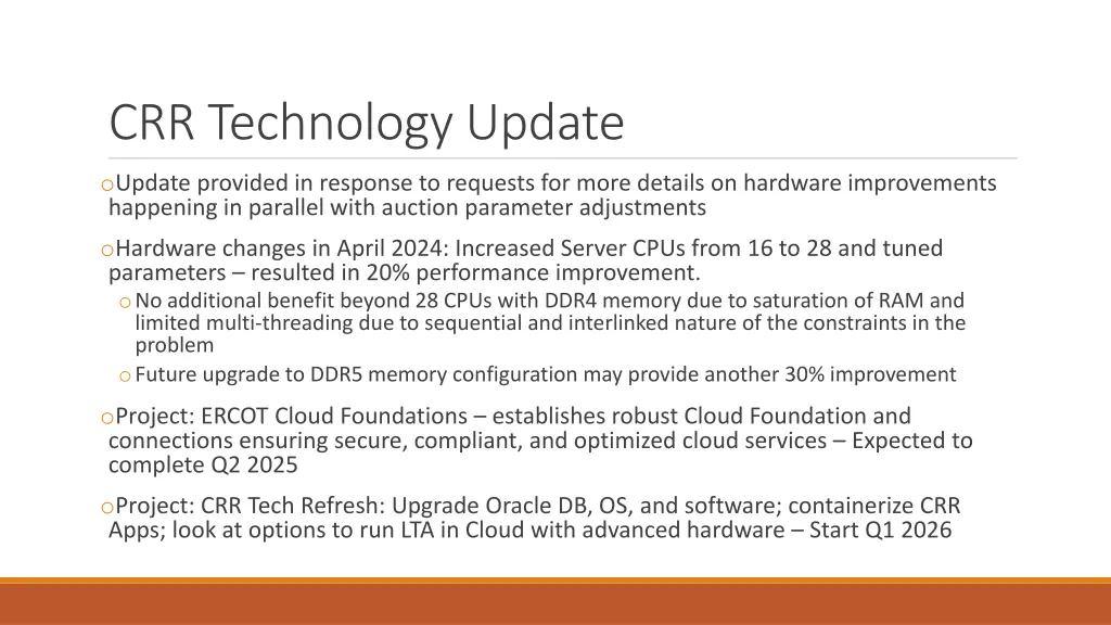 crr technology update