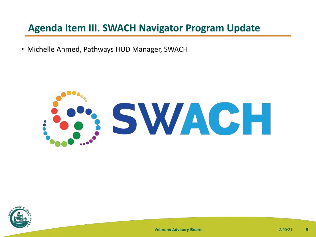 agenda item iii swach navigator program update