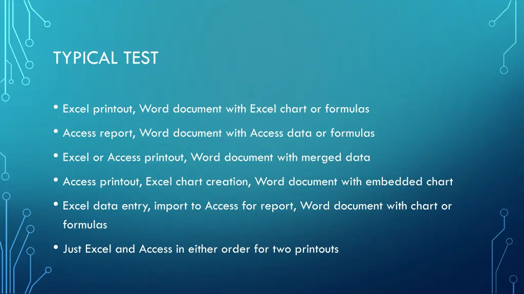 typical test