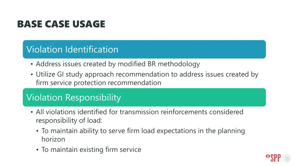 base case usage