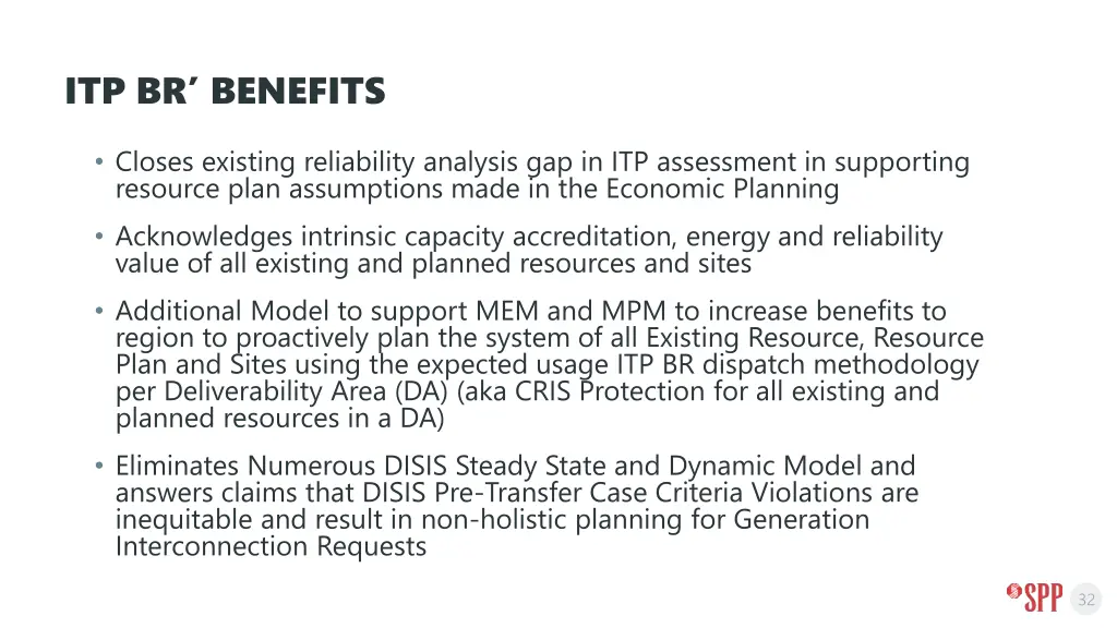 itp br benefits