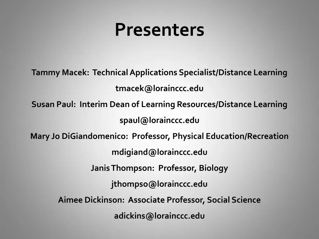 presenters