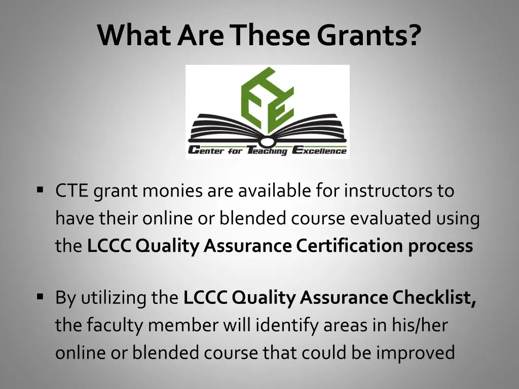 what are these grants