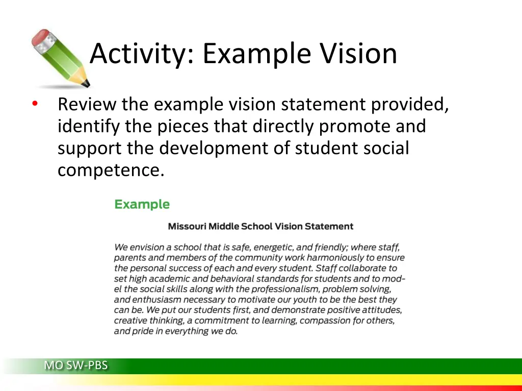 activity example vision