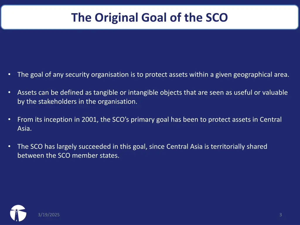 the original goal of the sco