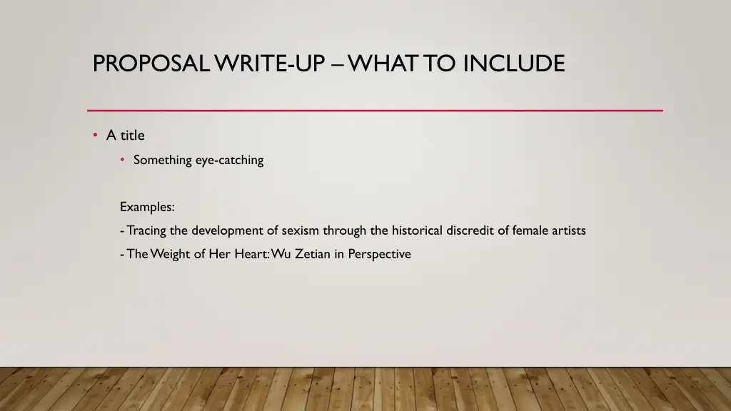 proposal write up what to include