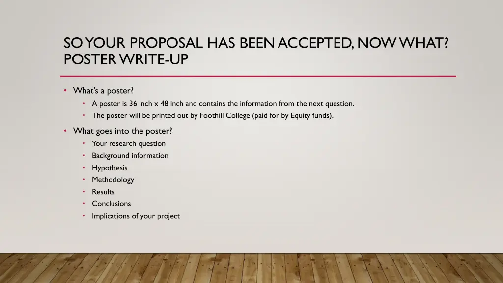 so your proposal has been accepted now what