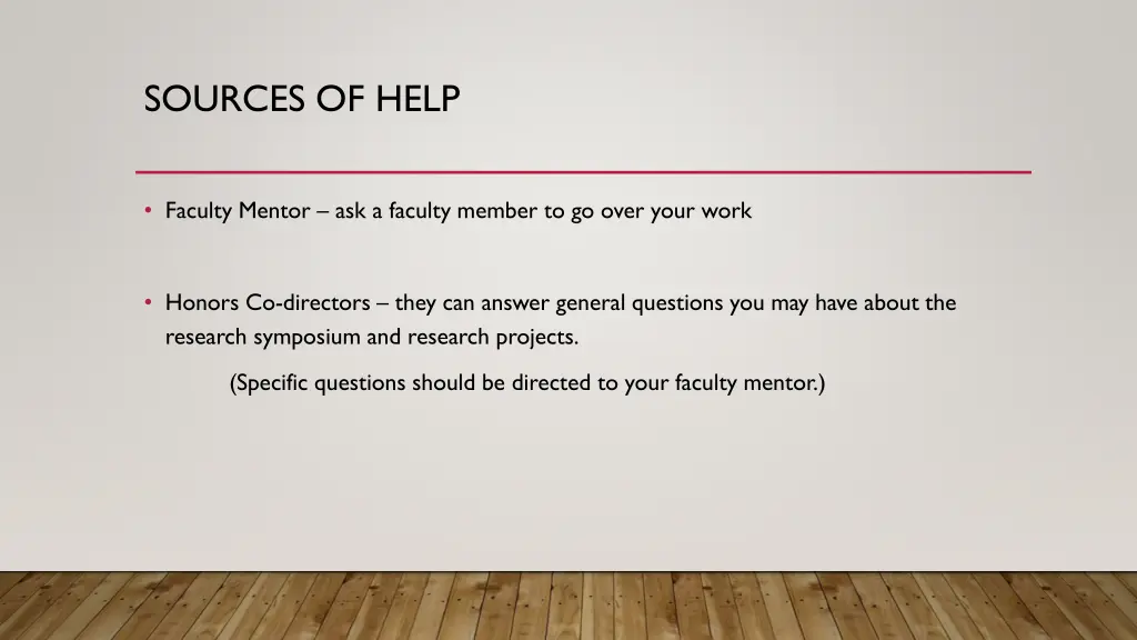 sources of help