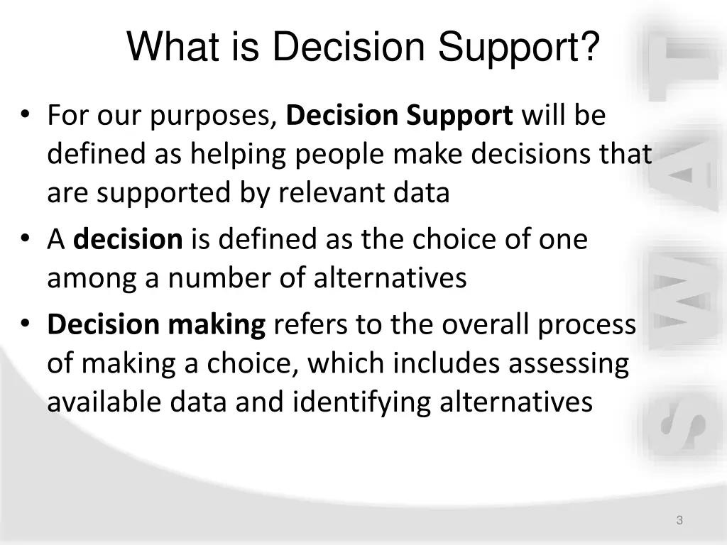 what is decision support