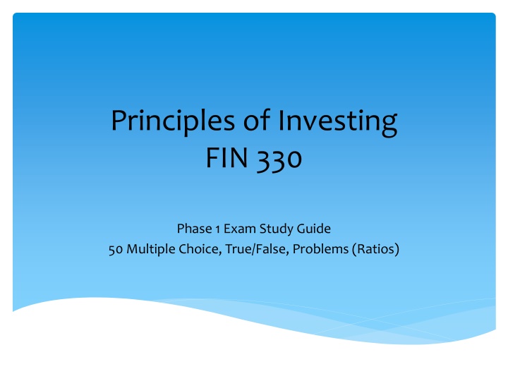 principles of investing fin 330