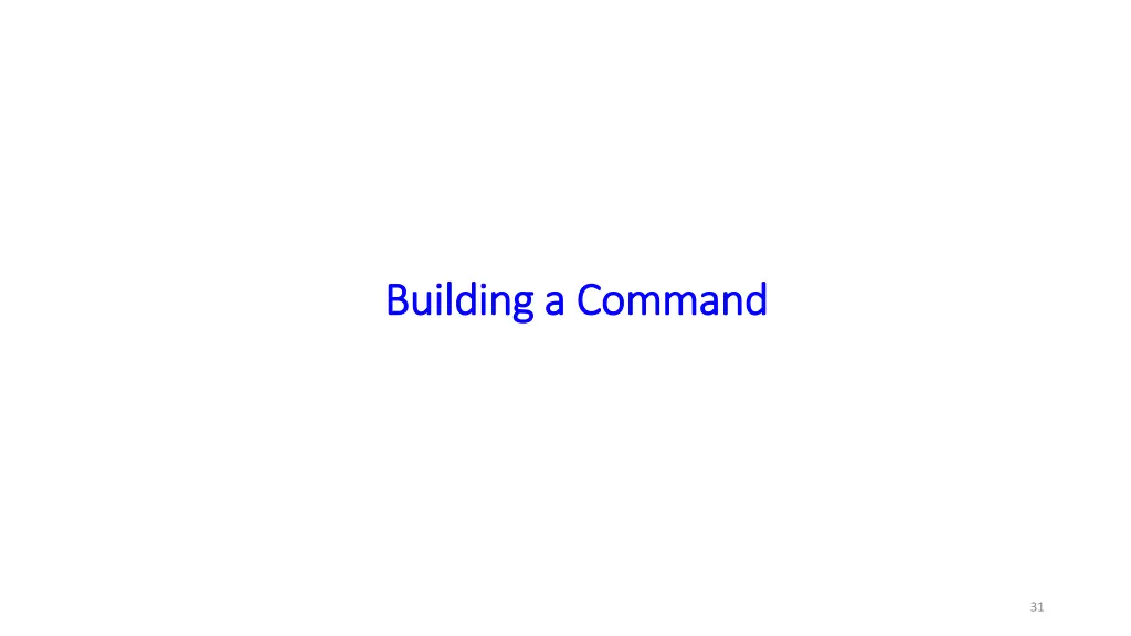 building a command building a command
