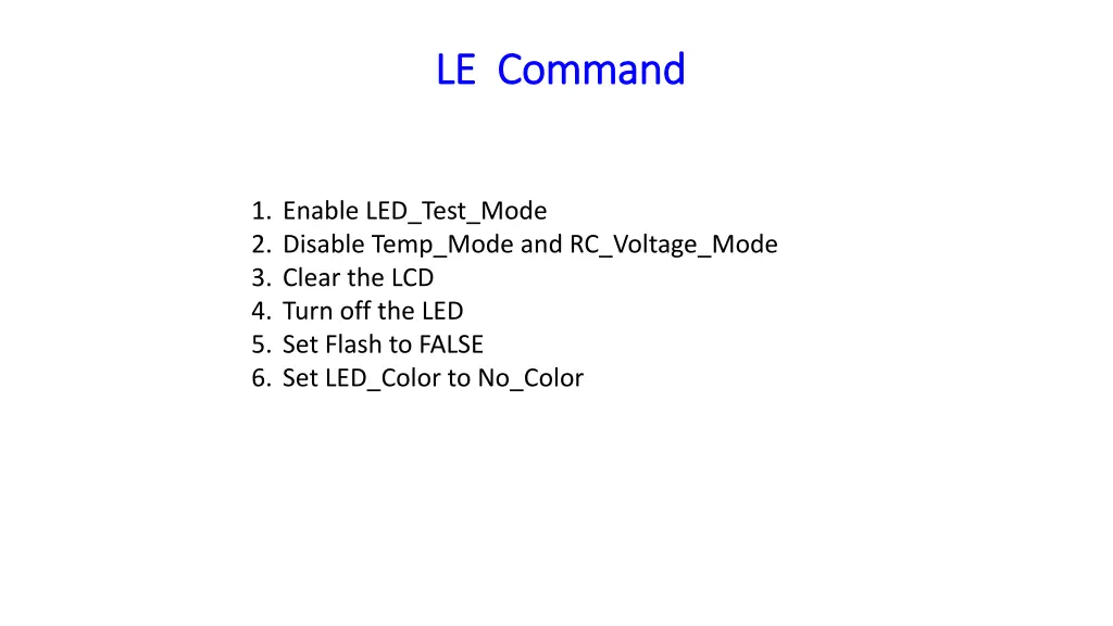 le command le command