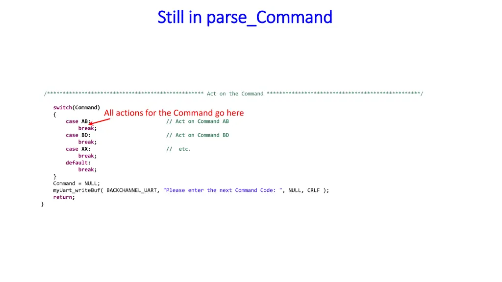 still in still in parse command parse command