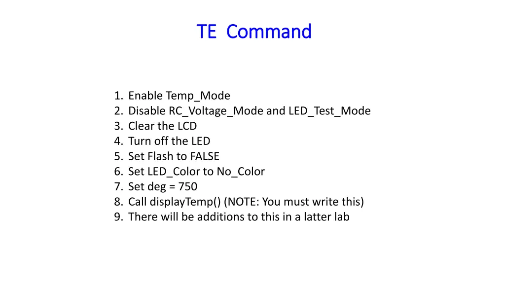 te command te command