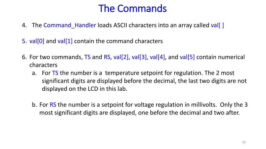the commands the commands 1