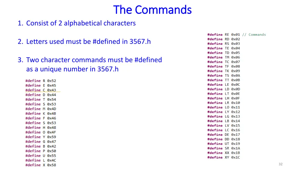 the commands the commands