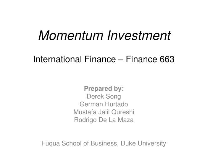 momentum investment